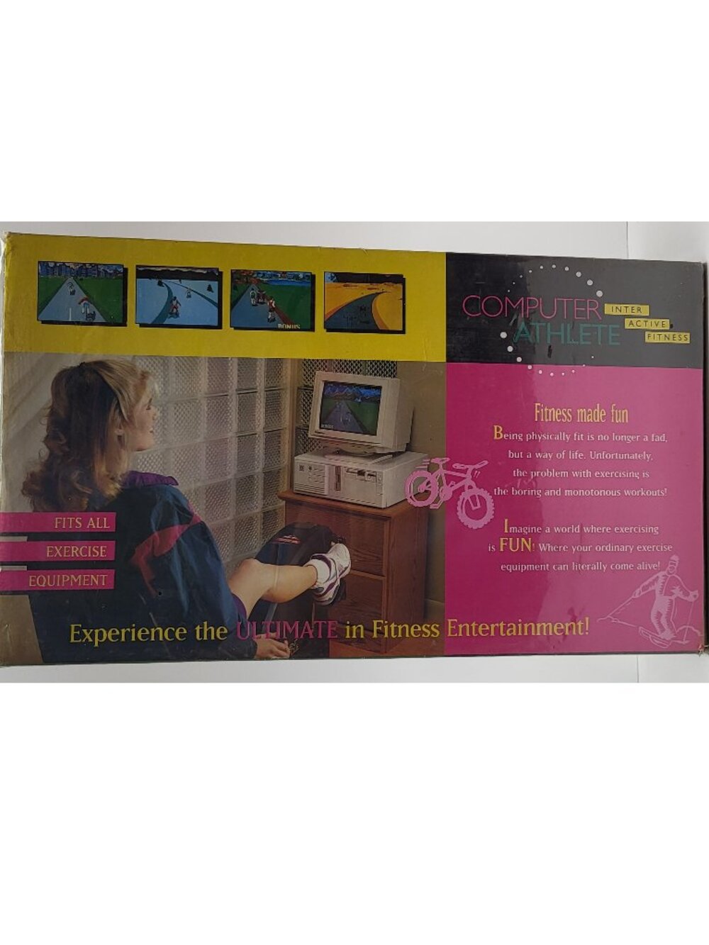 Computer Athlete Inter Active Fitness Collectible Vintage Workout Unisex Adults